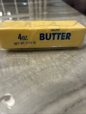 Salted Butter Stick - Blue Text on Yellow